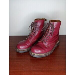1460 Ox Blood Dr. Martens Ankle Boots Made in England, Size 42 (10 Women, 9 Men)